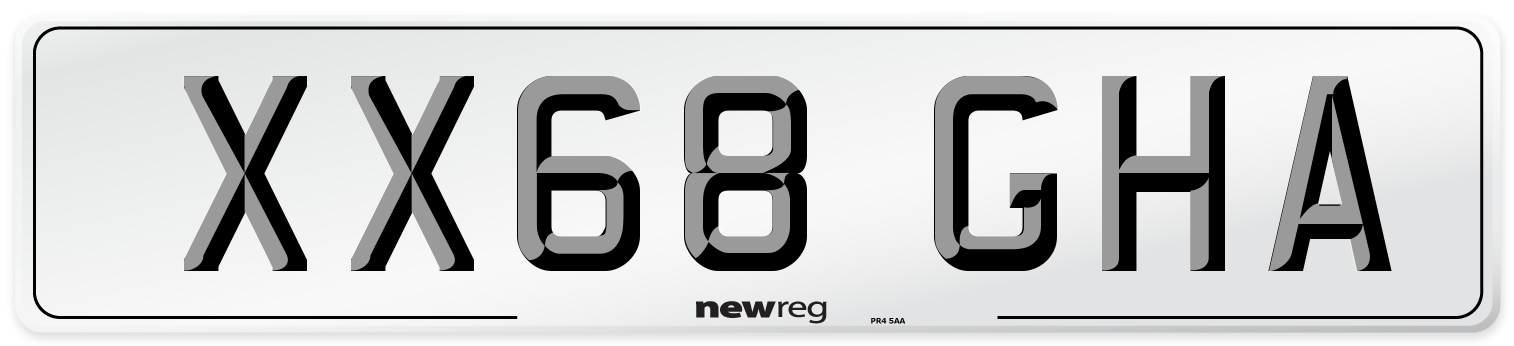 XX68 GHA Number Plate from New Reg